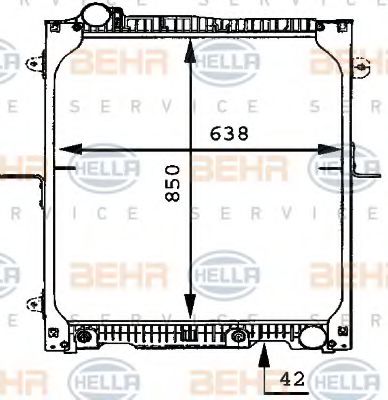 Imagine Radiator, racire motor HELLA 8MK 376 721-171