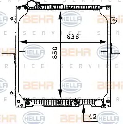 Imagine Radiator, racire motor HELLA 8MK 376 721-181