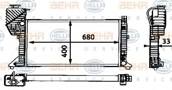 Imagine Radiator, racire motor HELLA 8MK 376 721-201