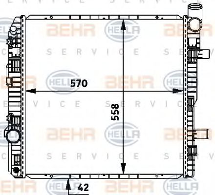 Imagine Radiator, racire motor HELLA 8MK 376 721-251