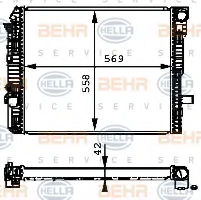 Imagine Radiator, racire motor HELLA 8MK 376 721-271