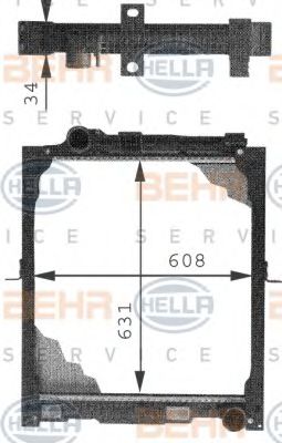 Imagine Radiator, racire motor HELLA 8MK 376 721-281