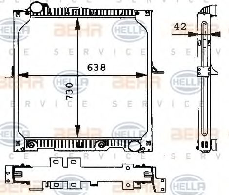 Imagine Radiator, racire motor HELLA 8MK 376 721-321