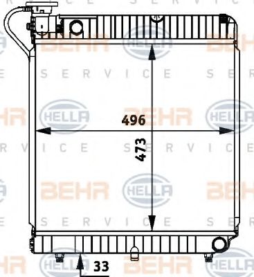 Imagine Radiator, racire motor HELLA 8MK 376 721-361