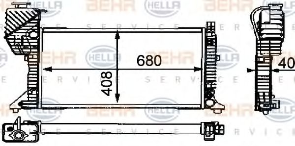 Imagine Radiator, racire motor HELLA 8MK 376 721-434