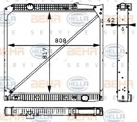 Imagine Radiator, racire motor HELLA 8MK 376 721-451