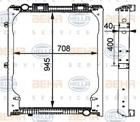 Imagine Radiator, racire motor HELLA 8MK 376 721-481