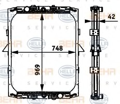 Imagine Radiator, racire motor HELLA 8MK 376 721-521