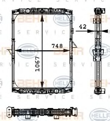 Imagine Radiator, racire motor HELLA 8MK 376 721-541