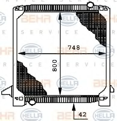 Imagine Radiator, racire motor HELLA 8MK 376 721-591