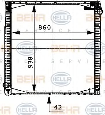 Imagine Radiator, racire motor HELLA 8MK 376 721-621