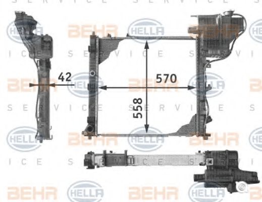 Imagine Radiator, racire motor HELLA 8MK 376 721-651