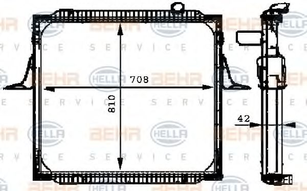 Imagine Radiator, racire motor HELLA 8MK 376 721-661