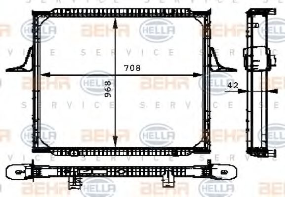 Imagine Radiator, racire motor HELLA 8MK 376 721-671