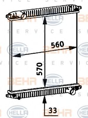 Imagine Radiator, racire motor HELLA 8MK 376 721-721