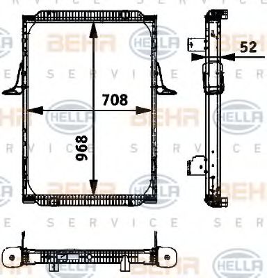 Imagine Radiator, racire motor HELLA 8MK 376 721-731