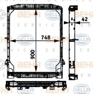 Imagine Radiator, racire motor HELLA 8MK 376 721-751