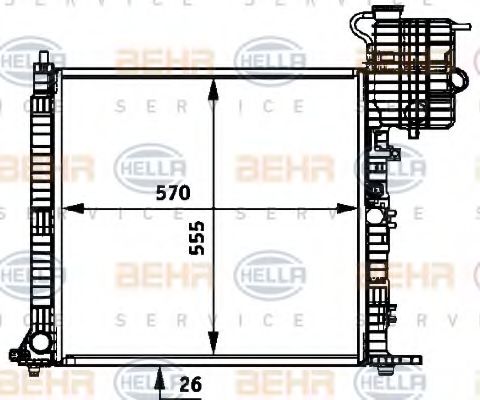 Imagine Radiator, racire motor HELLA 8MK 376 722-031