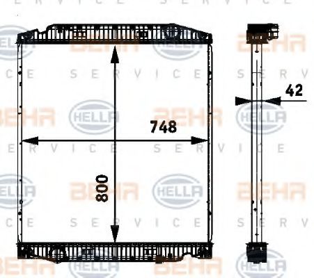 Imagine Radiator, racire motor HELLA 8MK 376 722-081