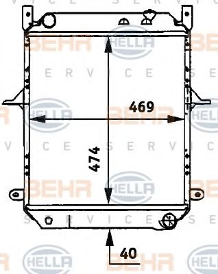 Imagine Radiator, racire motor HELLA 8MK 376 722-121