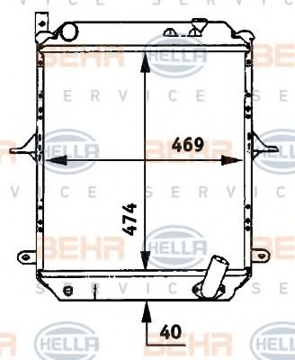 Imagine Radiator, racire motor HELLA 8MK 376 722-131