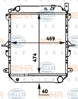 Imagine Radiator, racire motor HELLA 8MK 376 722-141