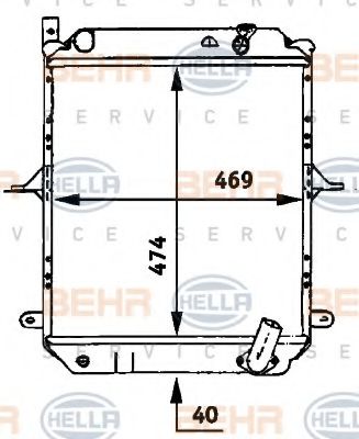 Imagine Radiator, racire motor HELLA 8MK 376 722-151