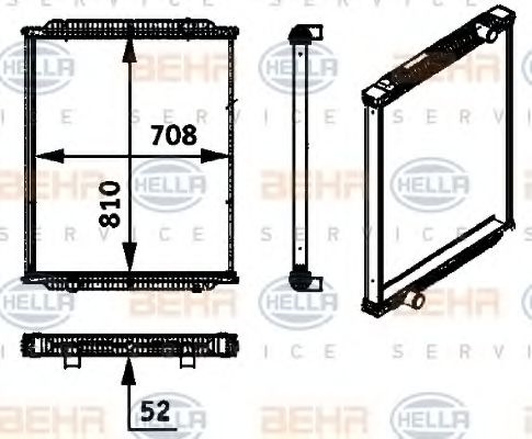 Imagine Radiator, racire motor HELLA 8MK 376 722-241