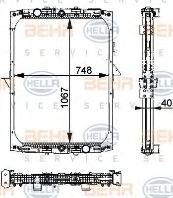 Imagine Radiator, racire motor HELLA 8MK 376 722-281