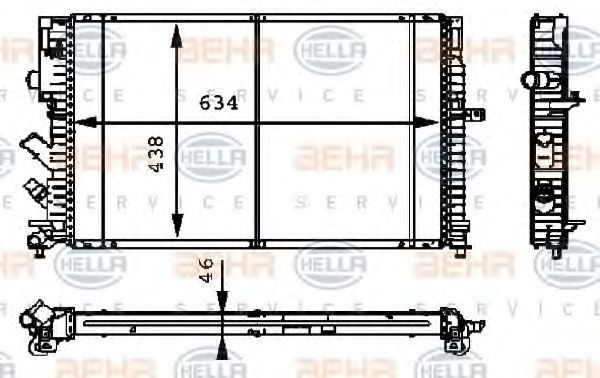 Imagine Radiator, racire motor HELLA 8MK 376 722-421