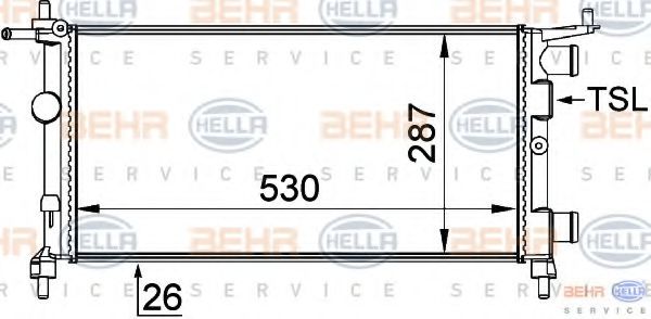 Imagine Radiator, racire motor HELLA 8MK 376 722-441