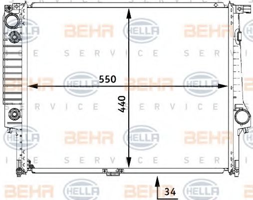 Imagine Radiator, racire motor HELLA 8MK 376 722-531