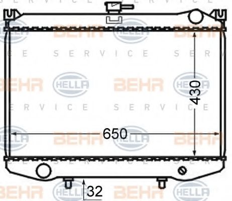 Imagine Radiator, racire motor HELLA 8MK 376 724-481