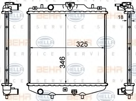 Imagine Radiator, racire motor HELLA 8MK 376 724-591