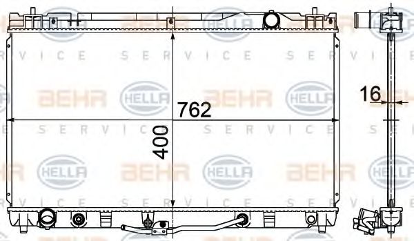 Imagine Radiator, racire motor HELLA 8MK 376 724-601