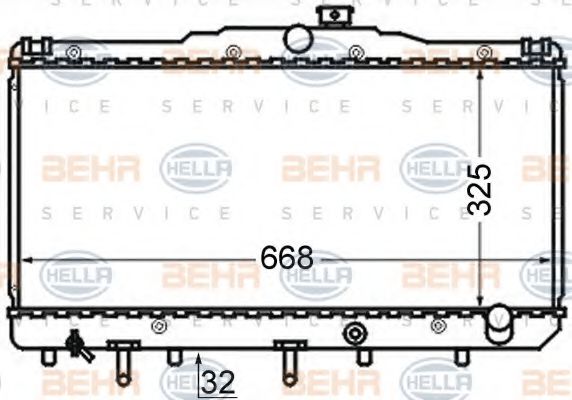 Imagine Radiator, racire motor HELLA 8MK 376 724-621