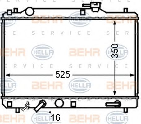 Imagine Radiator, racire motor HELLA 8MK 376 724-701