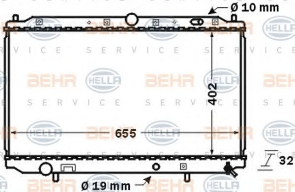 Imagine Radiator, racire motor HELLA 8MK 376 724-751