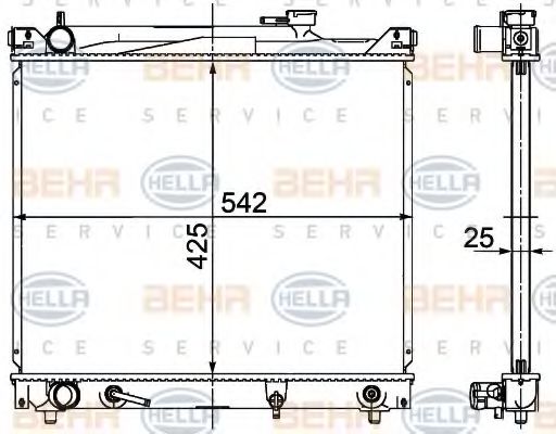 Imagine Radiator, racire motor HELLA 8MK 376 726-471