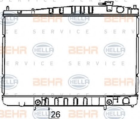 Imagine Radiator, racire motor HELLA 8MK 376 726-521