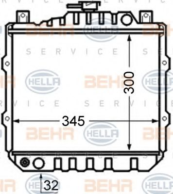 Imagine Radiator, racire motor HELLA 8MK 376 726-541