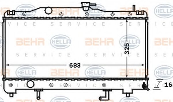 Imagine Radiator, racire motor HELLA 8MK 376 726-561