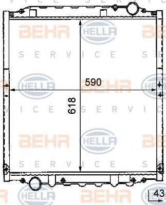 Imagine Radiator, racire motor HELLA 8MK 376 726-641