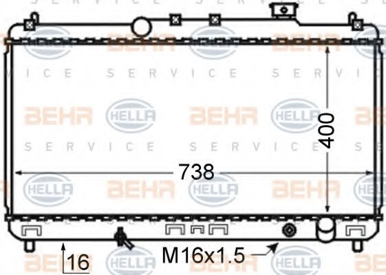 Imagine Radiator, racire motor HELLA 8MK 376 726-671