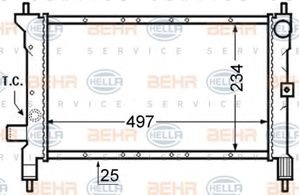 Imagine Radiator, racire motor HELLA 8MK 376 726-681