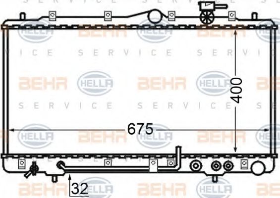 Imagine Radiator, racire motor HELLA 8MK 376 726-791