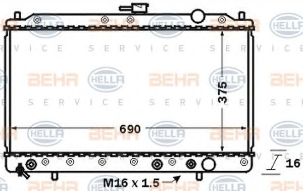 Imagine Radiator, racire motor HELLA 8MK 376 727-501