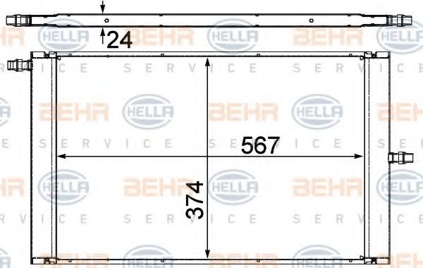 Imagine Radiator temperatura scazuta, intercooler HELLA 8MK 376 727-511