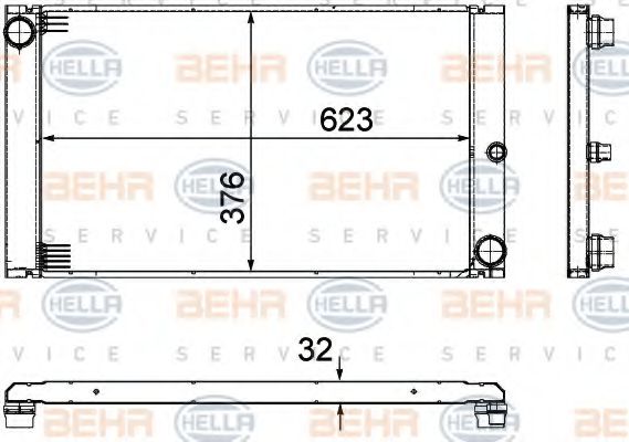 Imagine Radiator, racire motor HELLA 8MK 376 727-661