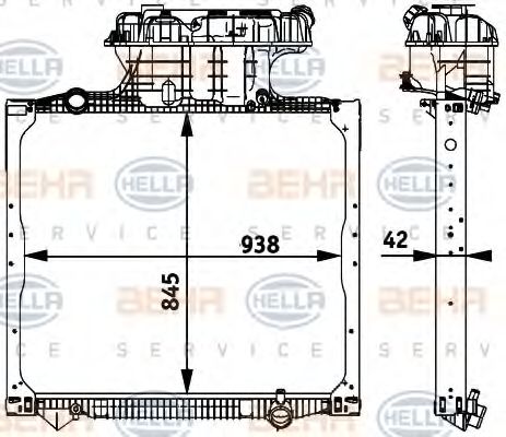 Imagine Radiator, racire motor HELLA 8MK 376 728-661